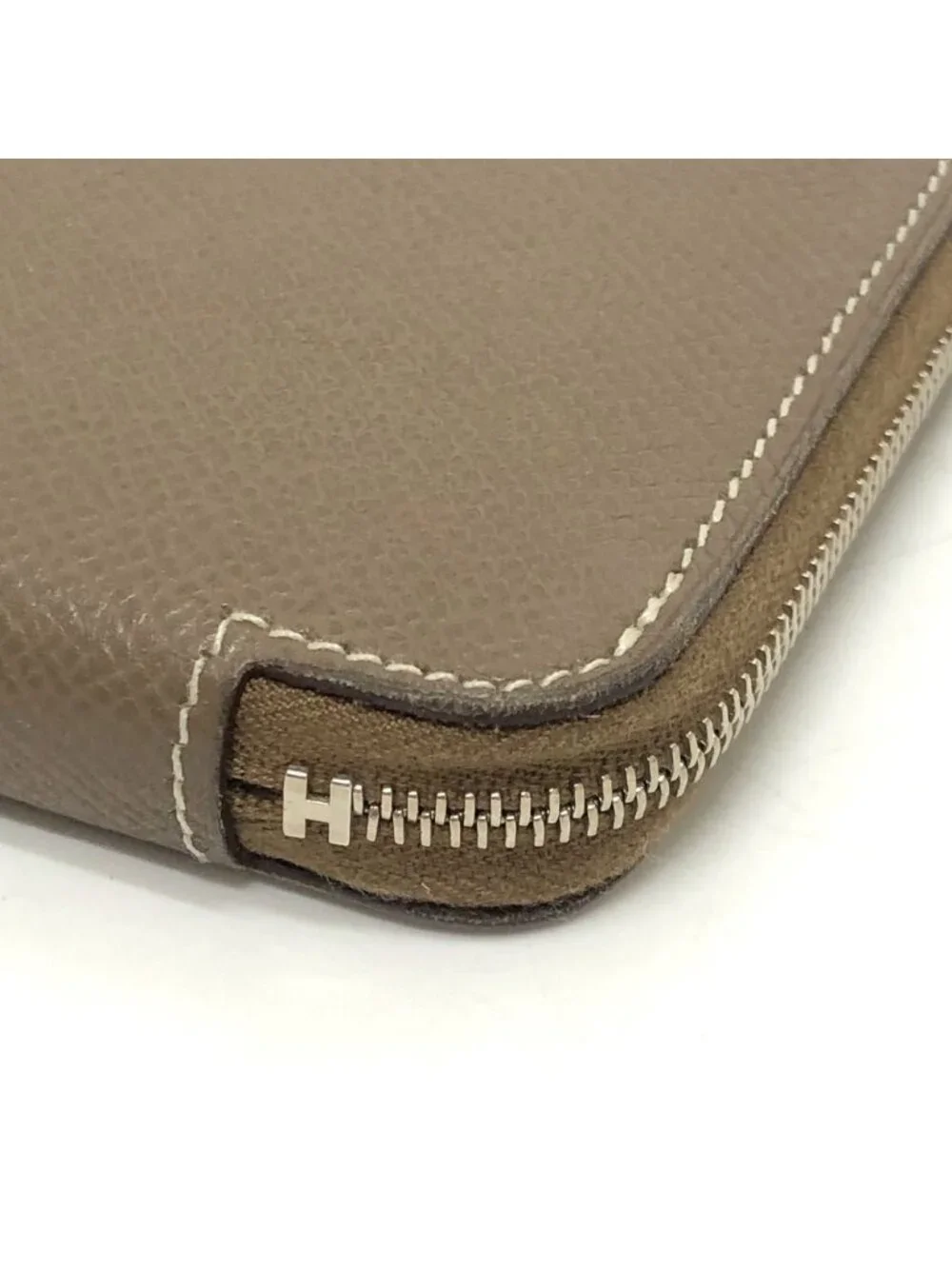 Hermes Wallet Azap Long Silk In Veau Etoupe Brown